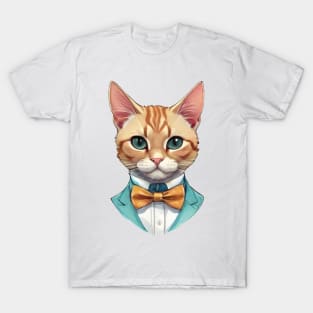 Fancy Cat with Bowtie no.5 T-Shirt